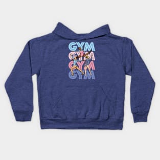 Retro GYM Gymnastics Girl Cartoon Gymnast Kids Hoodie